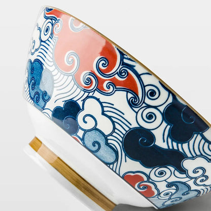 Japanese 7.5 Inch Hat Bowl Retro Ceramic Ramen Soup Bowl Fruit Vegetable Salad Noodle Kitchen Tableware | Kimlud Premium...