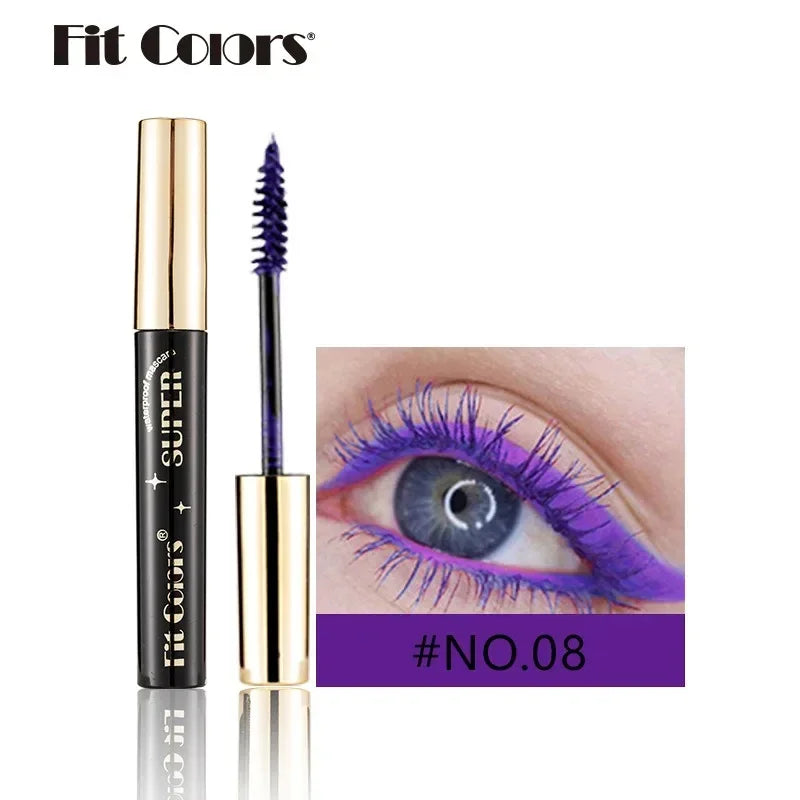 Colored Mascara Makeup 4D Silky Natural Long Eyelashes Mascara Waterproof Long-lasting Extension Thick Lasting Curling Mascara