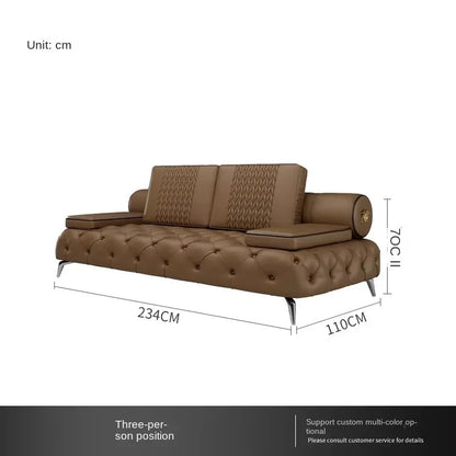 Armrest Large Filler Sofas European Brown Wood Modern Floor Salon Couch Recliner Luxury Nordic Divano Soggiorno Home Furniture - Kimlud