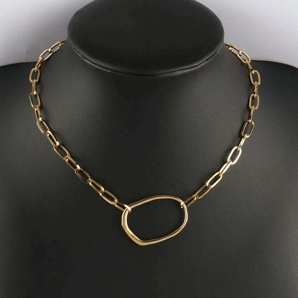 316L Stainless Steel Necklace For Women Choker Necklace Heart Clavicle Chain Necklaces Charm Heart Pendant Necklace Jewelry Gift