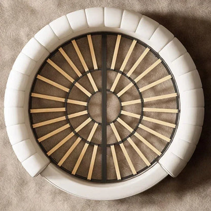 Italian Light Luxury Round Bed Cream Wind Bedroom Wedding Bed Princess Aesthetics Fashion Letto Matrimoniale Home Furniture