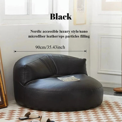 Lazy Sofas Living Room Single Sofa Modern Design Sofa for 1 Person Can Lie Down Beanbag Tatami Thickened Leather Home...