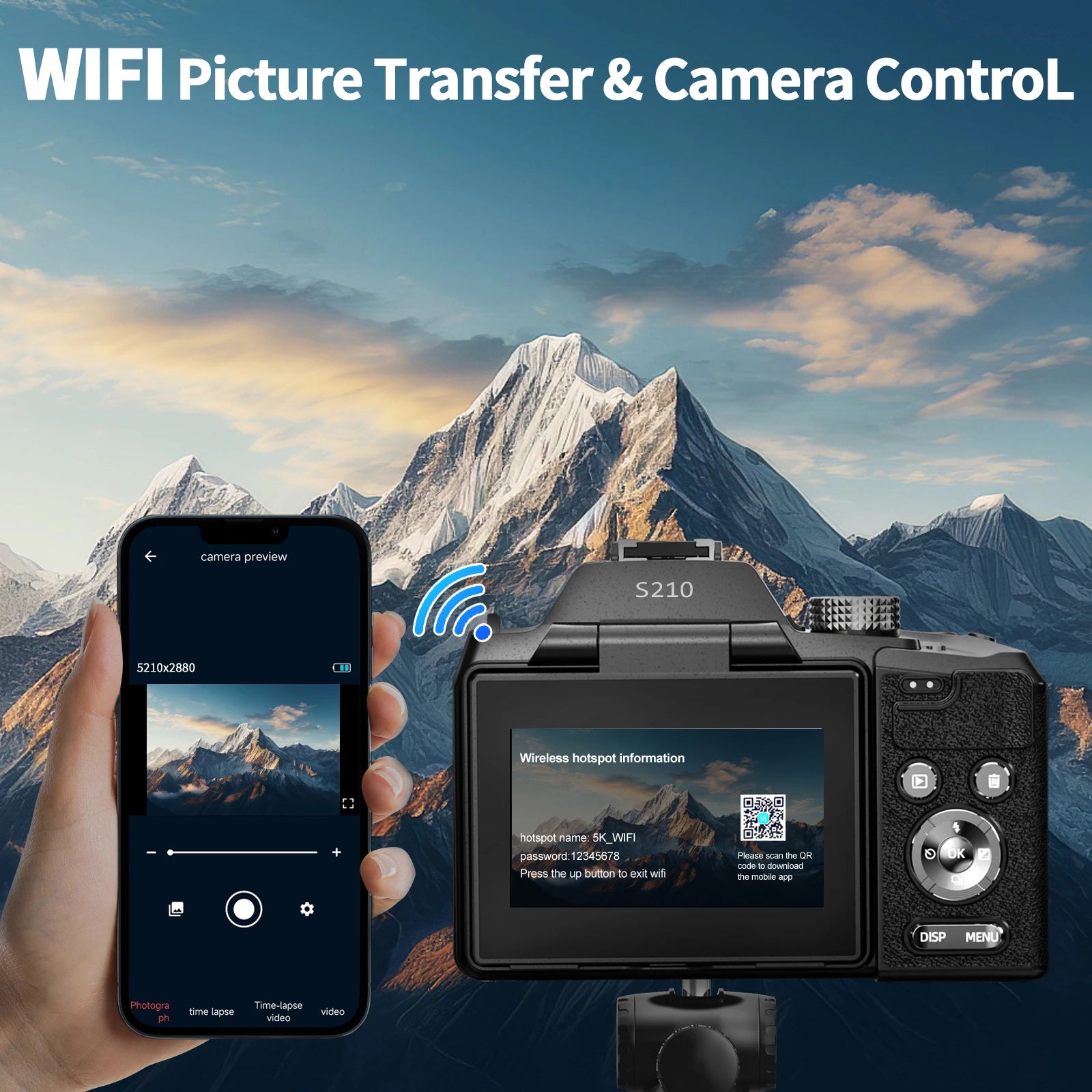 NBD 5K&64MP Digital Cameras For Photography, 16X Optical Zoom Camera With WiFi & App Control, Vlogging Camera With Auto...