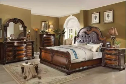 Royal French Italian Elegant Luxury Bedroom Furniture European Style King Size Beds Carved Solid Wood Bedroom Sets High Quality - Kimlud