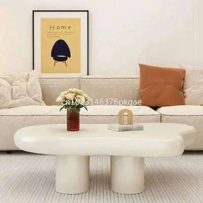 Cream Coffee Table Simple Modern Clouds Tea Tea Table House Lonely Wind Nordic Home Living Room Small Apartment Shaped Furniture - Kimlud