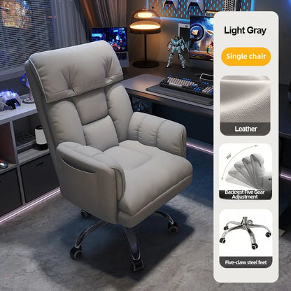 Ergonomic Computer Chair Home Office Recliner Sofa Boy Comfortable Sedentary Gaming Chair with Retractable Footrest For Relaxing - Kimlud