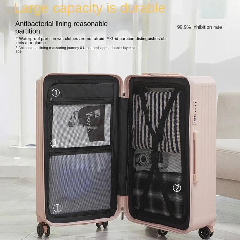 Suitcase 30" Large Capacity Luggage Men and Women Universal Five-wheeled Password Trolley Case Student Travel Luggage carrier