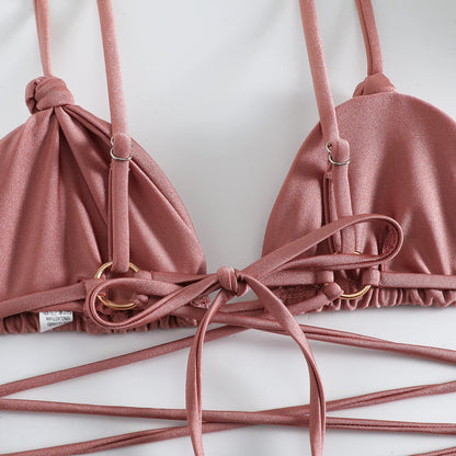 2024 Luxury Bikini Set Women Sexy Swimsuit High Cut Bandage Bikini Set Bathing Suit With Tassels Summer Brazilian Biquini