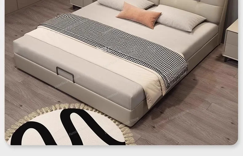 Barrier Accessories Double Bed Mattresses Stuff Luxury Bedroom Double Bed Headboards Loft Letto Matrimoniale Furniture Home