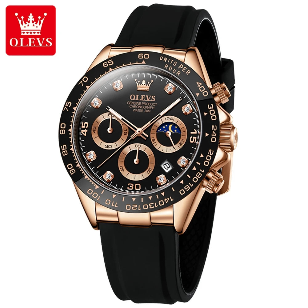 OLEVS 2875 Luxury Men Watch Quartz Man Watches Waterproof Luminous Top Brand Watch for Men Date Chronograph Sport Wristwatch
