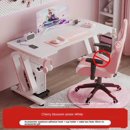 Minimalist Carbon Fiber Computer Desks for Bedroom Single Desktop Gaming Desk Nordic Office Furniture Home Study Reading Desk H - Kimlud