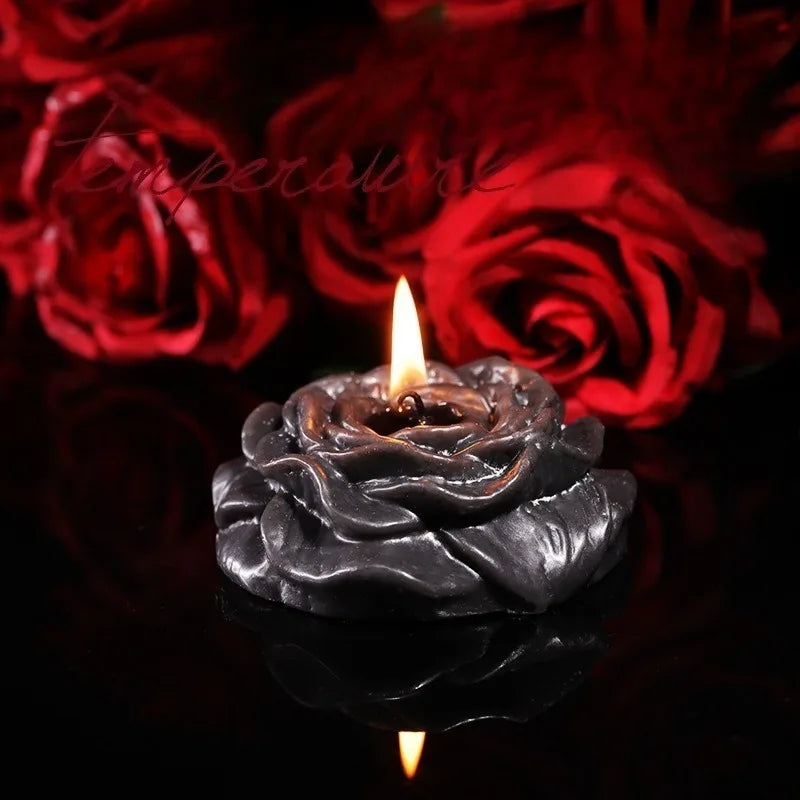 Low Temperature Candle Wax Peony Rose Heart Candle 42 Degrees To 48 Degrees
