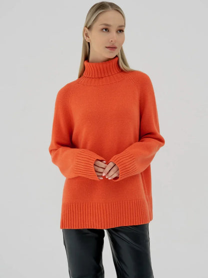 Blubelle  Women Turtleneck Sweater Autumn Thick Warm Pullover Tops NEW Winter Oversized Casual Loose Knitted Jumper Female pull