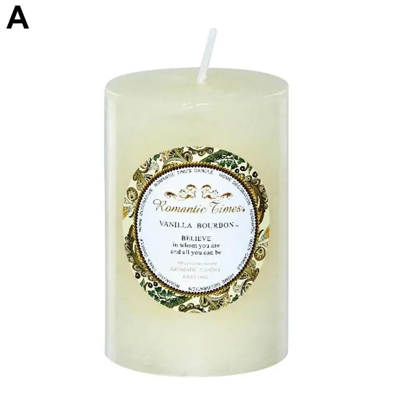 Household Smokeless Column Wax Scented Candles Church Holiday Wedding Scented Birthday Buddhist Candles Home Decoration