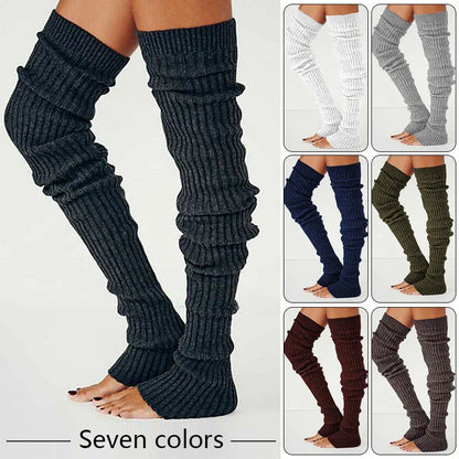 Anime Gothic Lolita Tights Knee Socks Cosplay Costumes Accessories Knitted Winter Women Yoga Long Leg Warmer Knee High Socks New