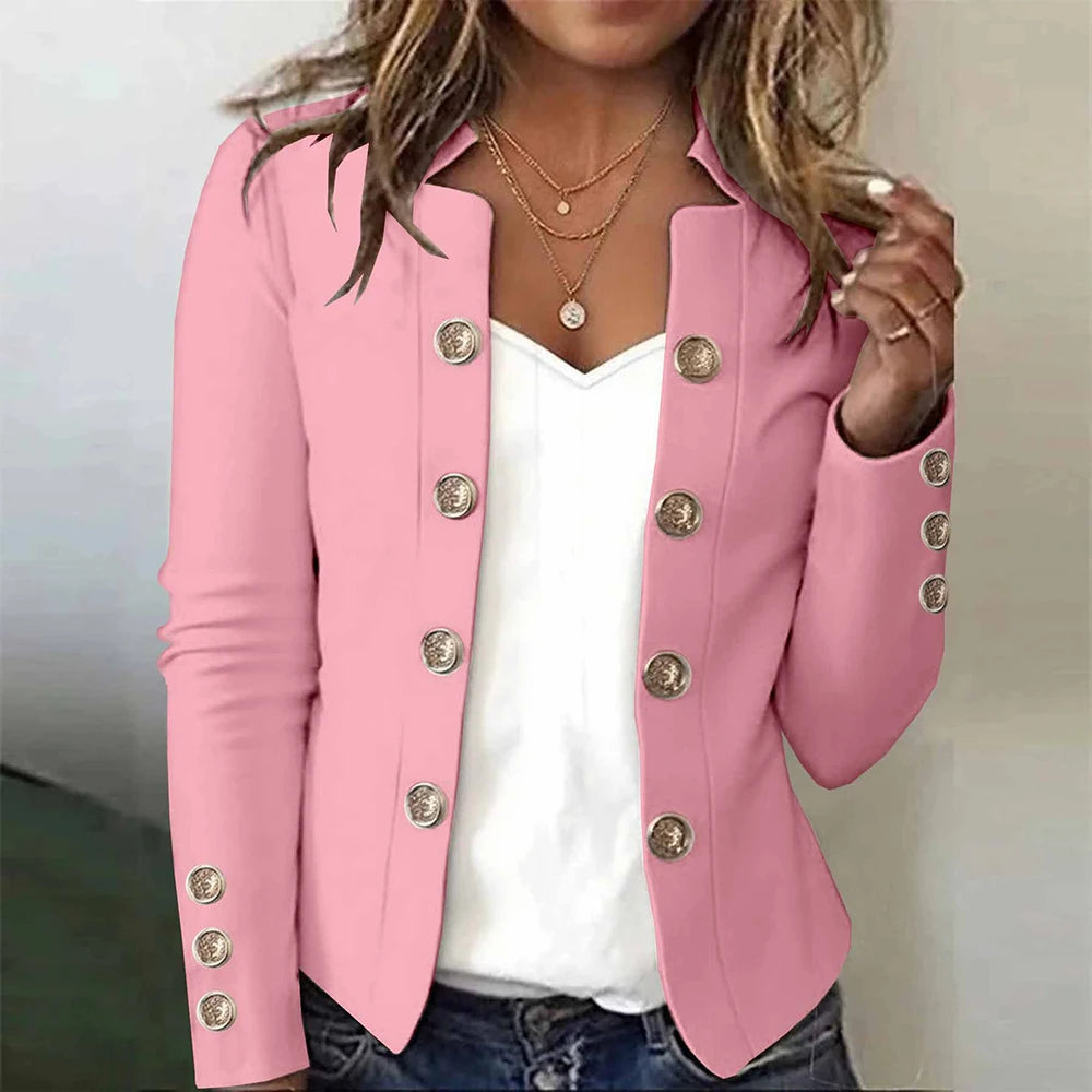Women's Blazers Long Sleeve Suit Tops Fashion Slim Button Casual Office Coat Female Double Button Jackets For Women Tops