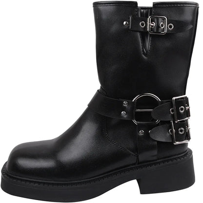 British style brown thick heeled women's 2025 new summer retro western cowboy boots thick soled knight boots