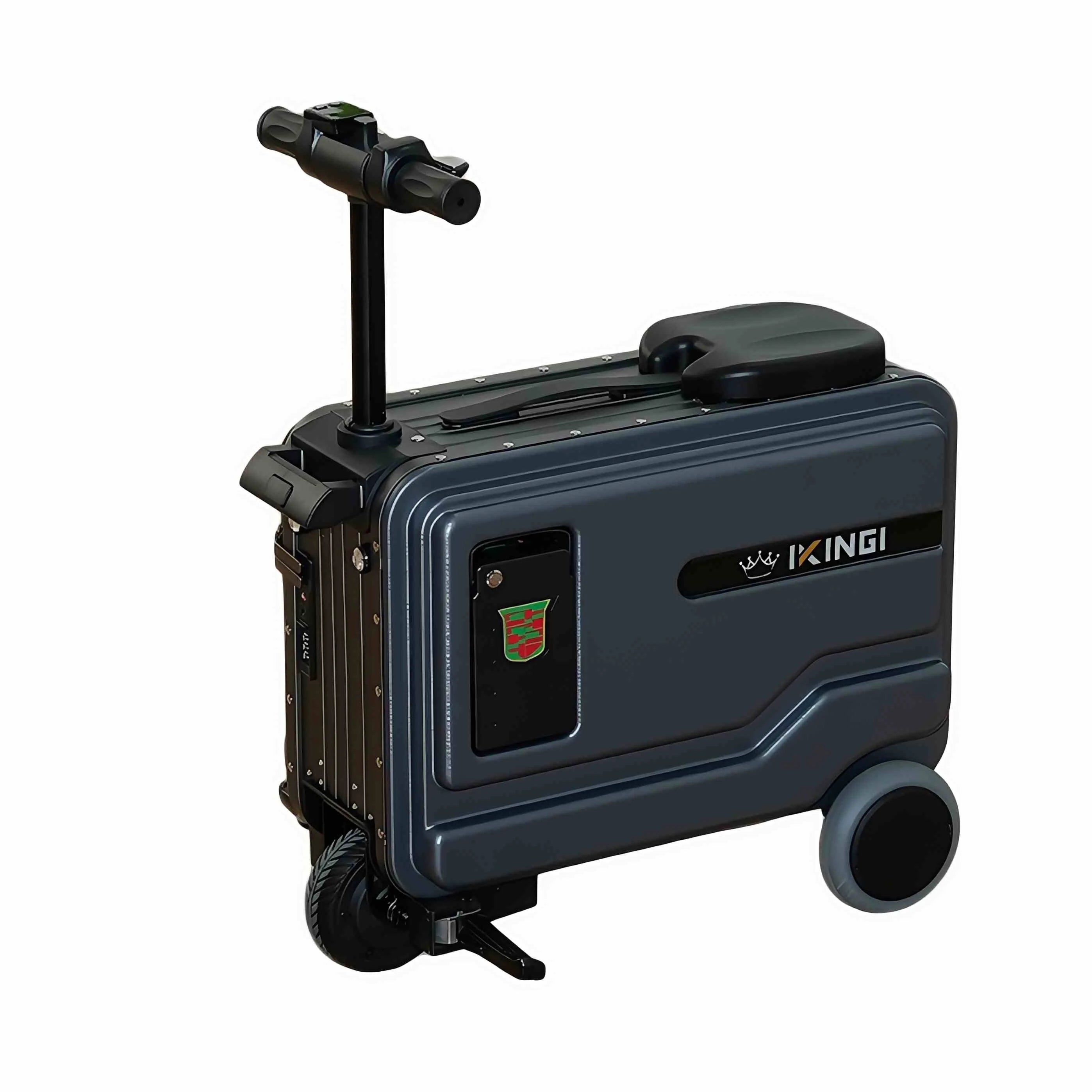 Deluxe Electric Scooter Luggage Children's Cabin Portable Smart Luggage Comfortable Seat Silver Trolley Multipurpose Bag...