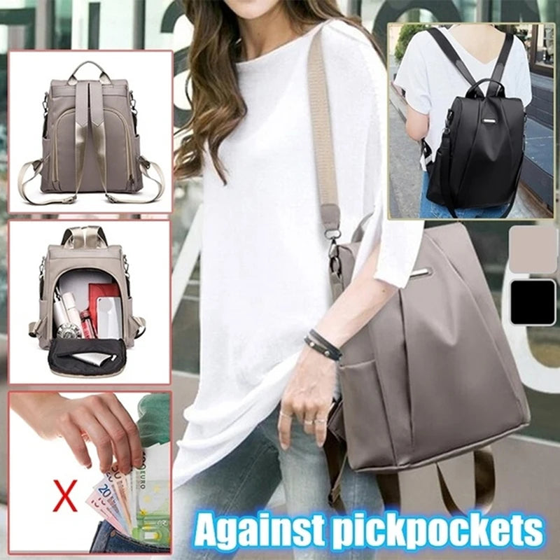 Waterproof Oxford Women Backpack Fashion Anti-Theft School Bagpack Luxury Designer Female Large Capacity Travel Shoulder Handbag