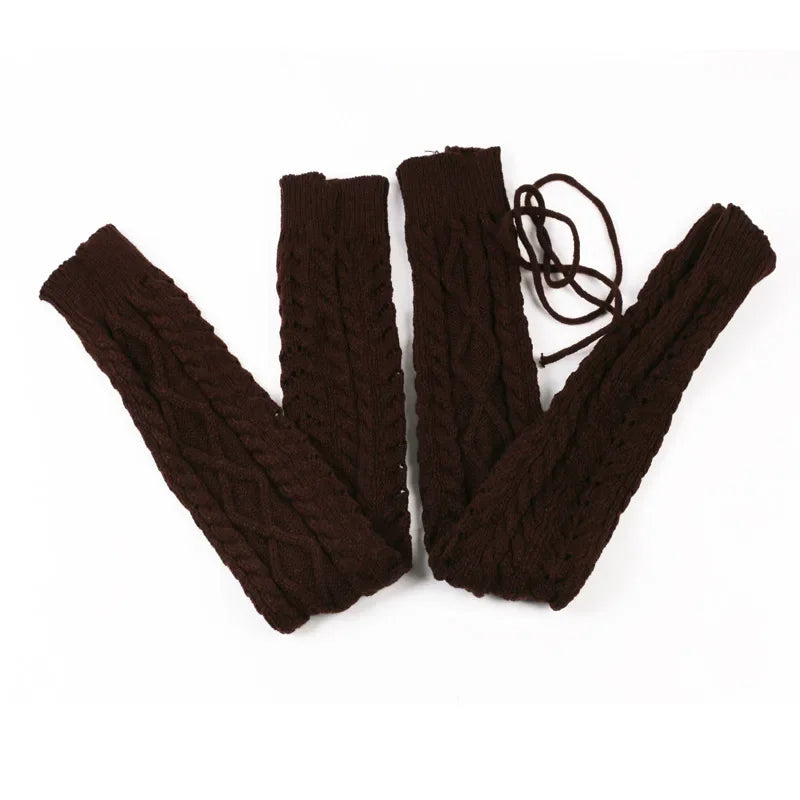 Leg Warmers Womens Gothic style Boots Y2k Accessory Winter Ankle Warm Thermal Ladies Wool above knee high Socks Female Gaiter