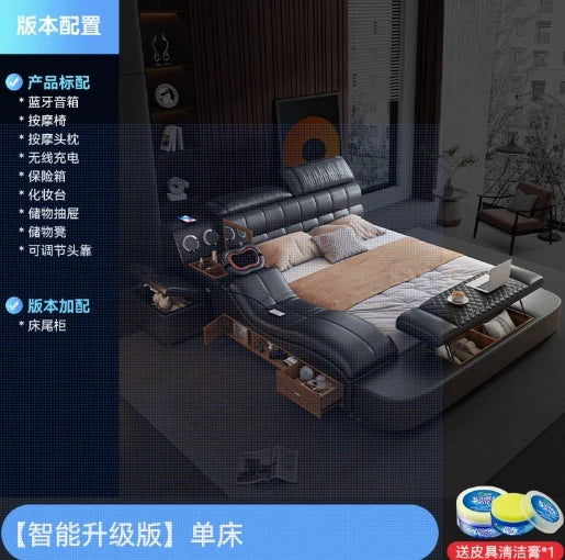 multifunctional queen size Double bed Massage smart Double bed cosy smart frames headboard slaapkamer meubels bedroom furniture