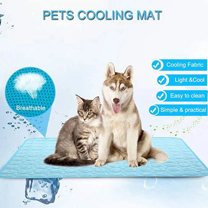 Dog Mat Cooling Summer Pad Mat For Dogs Cat Blanket Sofa Breathable Pet Dog Bed Summer Washable For Small Medium Large Dogs Car