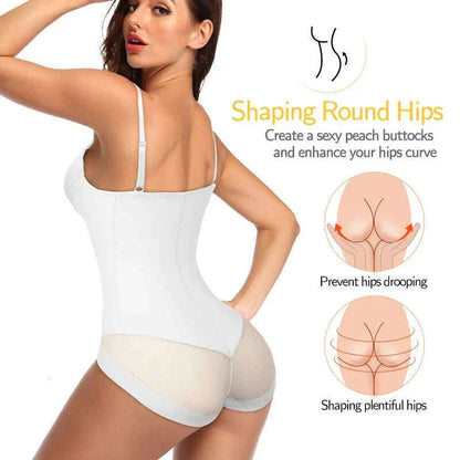 Women Sexy Body Shapewear Bodysuits Built-In Bra Camisole Tops  Waist Trainer Slim Full Body Shaper Lingerie With Underwire Cup