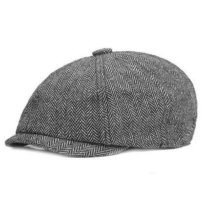 2025 New Classic Hat for Men Caps Vintage Retro Tweed Peaky Blinders Beret Hat Flat Peaked Cap Street Hats for Women Men