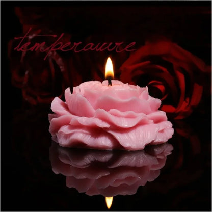 Low Temperature Candle Wax Peony Rose Heart Candle 42 Degrees To 48 Degrees