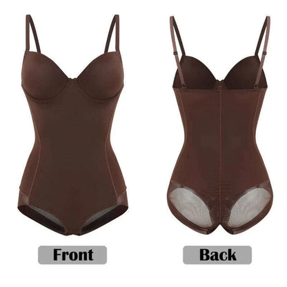 Women Sexy Body Shapewear Bodysuits Built-In Bra Camisole Tops  Waist Trainer Slim Full Body Shaper Lingerie With Underwire Cup