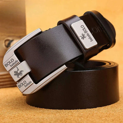100% Real Genuine Leather Belt for Men Luxury Brand Designer High Quality Alloy Pin Buckle Belts for Jeans Business 2023 Cowskin