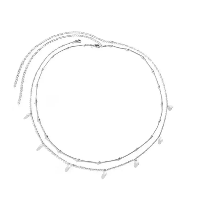 New Fashion Sexy Double Layer Pearl Chain for Women Waist Bead Belly Chain Belly Belt Summer Beach Body Jewelry Festival Gifts - Kimlud