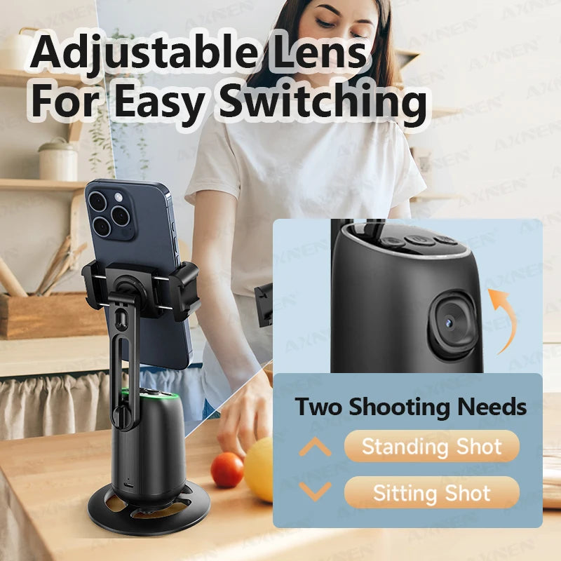 360°Rotating P05 AI Face Tracking Desktop Gimbal Stabilizer Intelligent Follow Shoot Gesture Control Cellphone Holder for iPhone