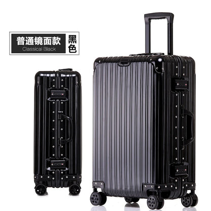 Aluminum Suitcase Metal Luggage 20/22/28/30 Inch Carry-on Travel Bags Trip Cabin Password Trolley Case Travel Wheeled Suitcases