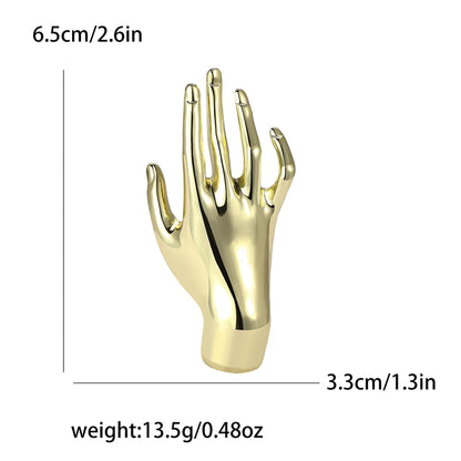 Glossy Hand Pins for Women Unisex Glossy Character Brooches Office Party Friend Gifts Jewelry Accessories