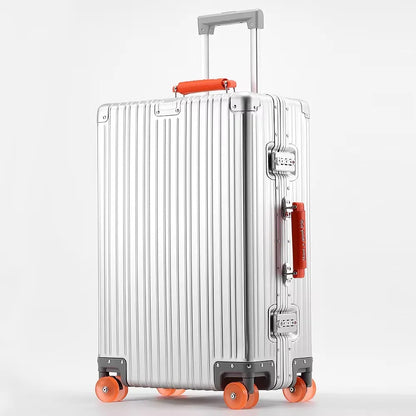 All Aluminum-magnesium Suitcase Travel Rolling Luggage Alloy Trolley Case Bag with Spinner Silent Wheel TSA Lock Carry-On Cabins