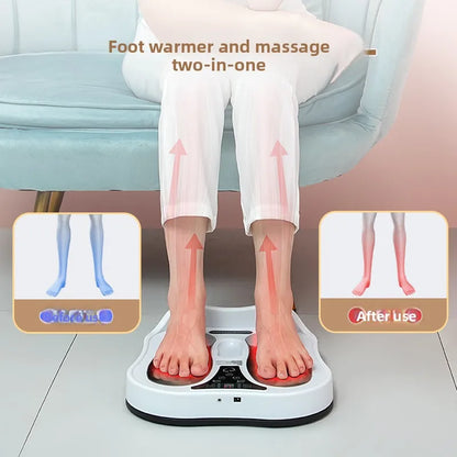 15 Modes EMS Foot Massager Muscle Stretch Hot Compress Acupoints Deep Massage Feet Massager Pulse Microcurrent Therapy Machine