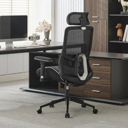 Free Shipping 400 LBS High Back Mesh Ergonomic Office Chair with 4.33inch Thicken Seat - Kimlud