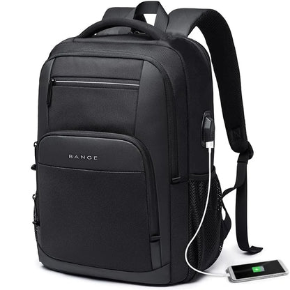 BANGE Lightweight 15.6 inch Laptop Backpack Waterproof USB Charge Port Multifunctional Travel Hiking School Bag Mochila for Men