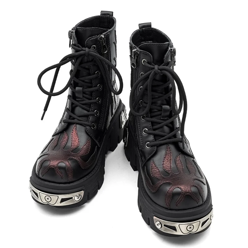 Fashionable Retro Women's Small Leather Boots Sexy Soft Soled Retro Washed Derby Shoes Charming Workwear for Men And Women