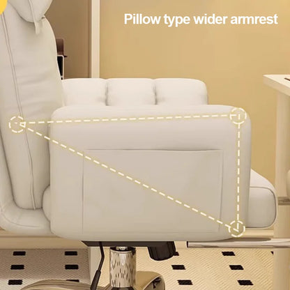 Ergonomic Computer Chair Home Office Recliner Sofa Boy Comfortable Sedentary Gaming Chair with Retractable Footrest For Relaxing - Kimlud