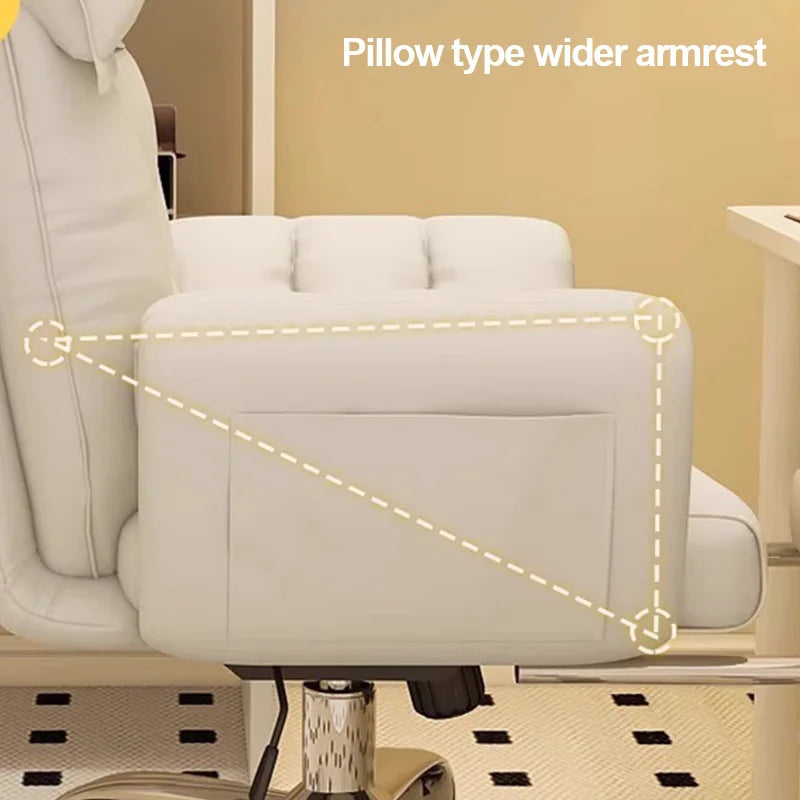 Ergonomic Computer Chair Home Office Recliner Sofa Boy Comfortable Sedentary Gaming Chair with Retractable Footrest For Relaxing - Kimlud