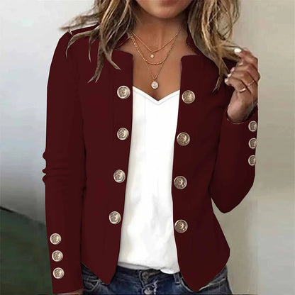 Women's Blazers Long Sleeve Suit Tops Fashion Slim Button Casual Office Coat Female Double Button Jackets For Women Tops