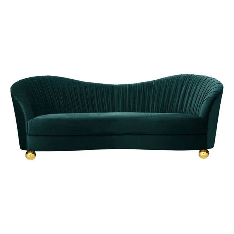 A Fabric Sofas Lovely Heart-shaped Velvet Couch Living Room Furniture 3 Seater Sectional Sofa Set