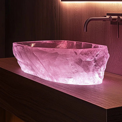 Resin dream crystal stone wash basin custom sales office model room bathroom single basin art table basin - Kimlud