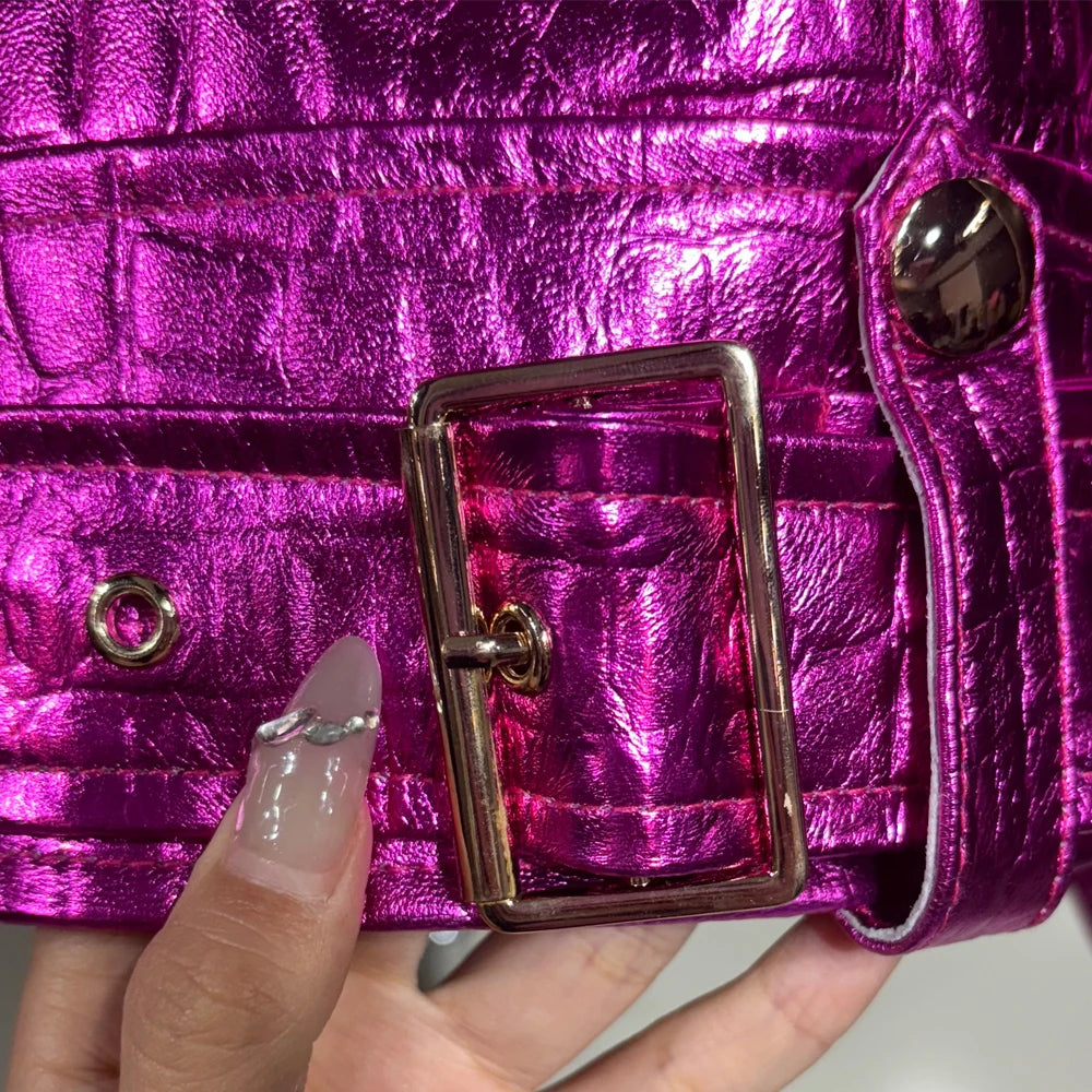 2025 Spring Belt Leather Jacket Women Real Sheepskin Coat Warm Autumn Women Lambskin Cloth