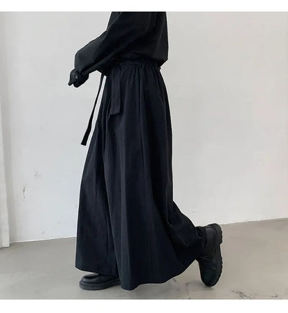 Men Hakama Harajuku Kimono Samurai Pants Men Casual Wide Pants Men Chinese Style Hanfu Tang Trousers Male Kendo Uniforms
