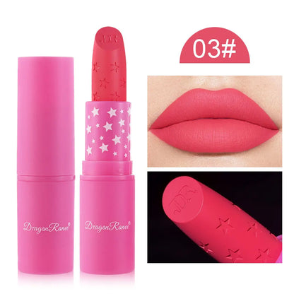 9 Colors Waterproof Rose Red Velvet Matte Lipstick Moisturizing Long Lasting Stars Not Easy To Fade Nude Lip Tint Black...