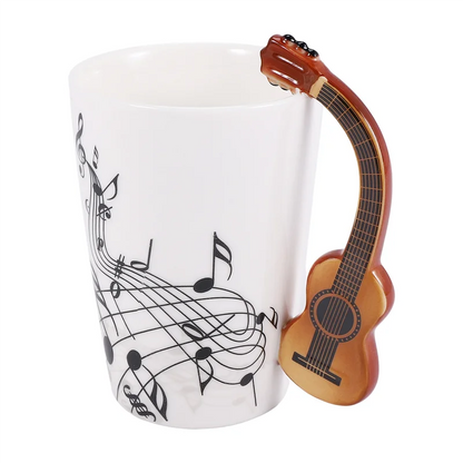 B62B-Creative Novelty Guitar Handle Cup Free Spectrum Coffee Milk Tea Cup Personality Mug Unique Musical Instrument Gift...