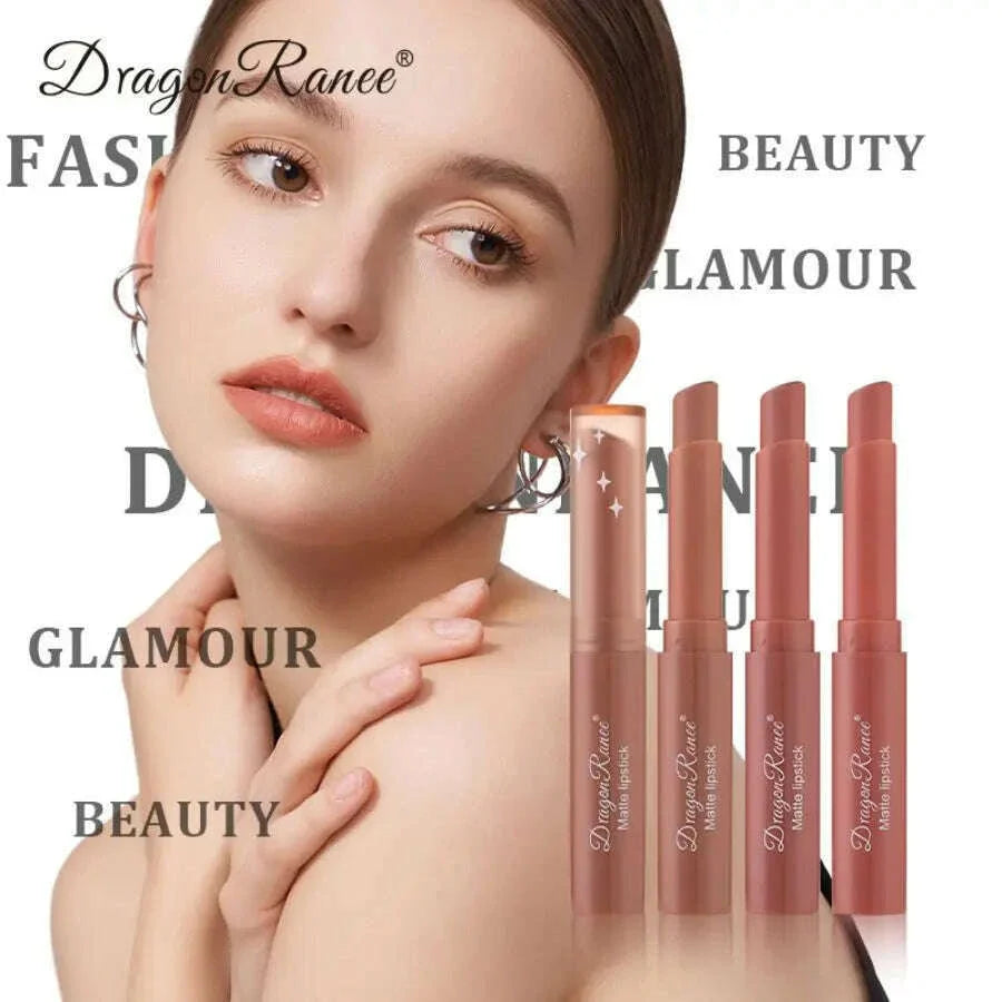 Lipstick Matte Matte Non-Fading Moisturizing European and American Makeup Lipstick Velvet Matte Lipstick Waterproof Not Easy to Fade Matte Lipstick Lipstick